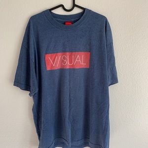 Visual mens t shirt short sleeved